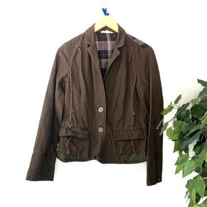 Hem & Thread Brown and Plaid Jacket